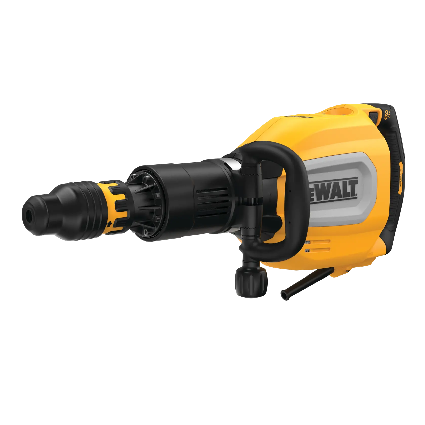 Martillo demoledor DEWALT D25911K amarillo y negro fotografiado sobre fondo blanco.